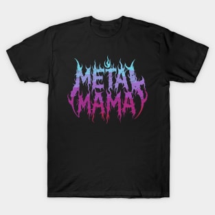 Metal Mama: Dark Metal Logo Design T-Shirt